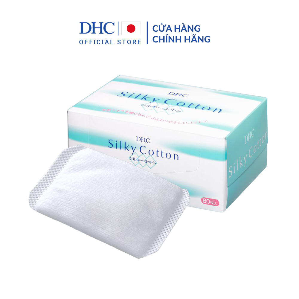 Bông Tẩy Trang DHC Silky Cotton (80 Miếng)