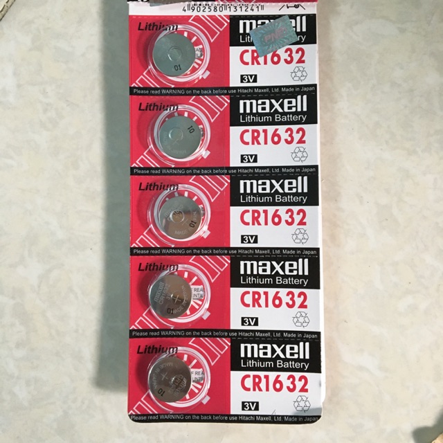 Vĩ 5 viên pin Maxell CR2025-CR2016-CR2032 -CR1220-CR1620-CR1616-CR1632   3V - hàng nhập khẩu 