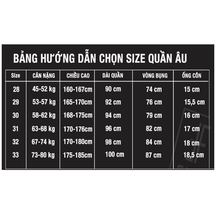 Quần âu nam chống nhăn Vải Tuyết Hàn, quần tây nam Ghi Sáng