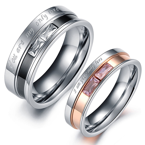 Mua Unisex You Are My Only Love Titanium Steel Wedding Engagement Couple  Ring | Tiki