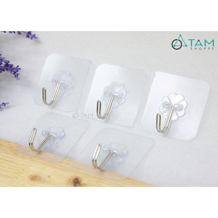 Set 5 móc treo đồ dán tường chịu lực 20Kg