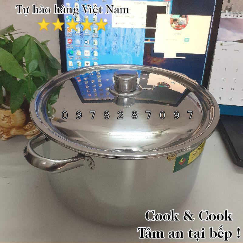 Nồi inox 5, 10, 15, 20 lít cao cấp sử dụng trên bếp từ , nồi luộc gà, nấu súp canh