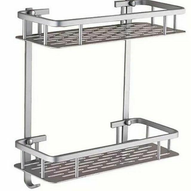 Giá để đồ hợp kim 2 tầng trong nhà tắm hình chữ nhật