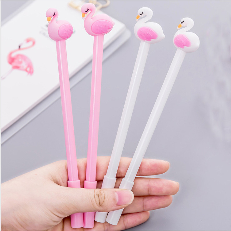 Combo 3 bút bi nước hoạt hình giao ngẫu nhiên BB11 Hồng hạc