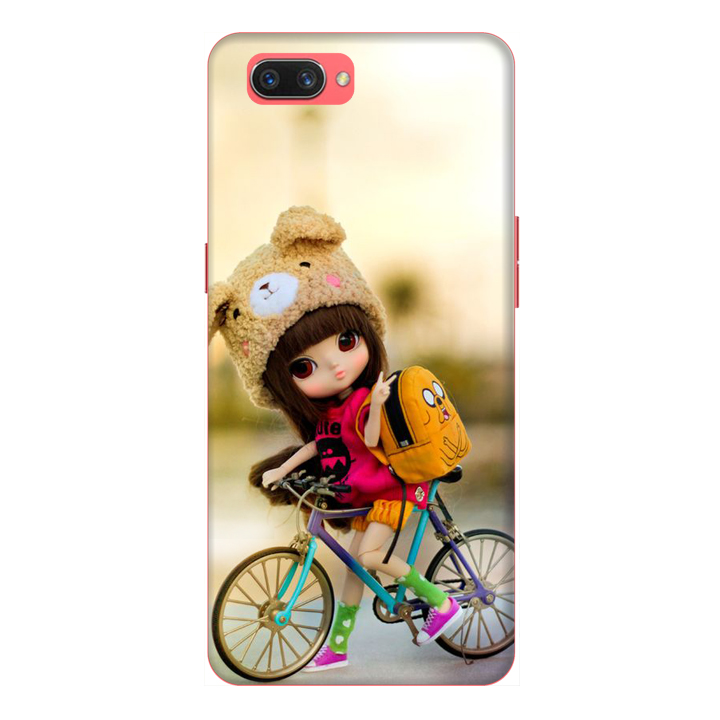 Ốp lưng điện thoại Realme C1 hình Cô Bé và Xe Đạp Mẫu 2