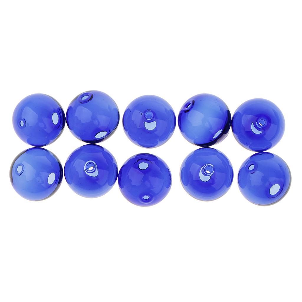 10pcs Globe Glass Bottle Charm Pendant DIY Craft Jewelry Making Blue