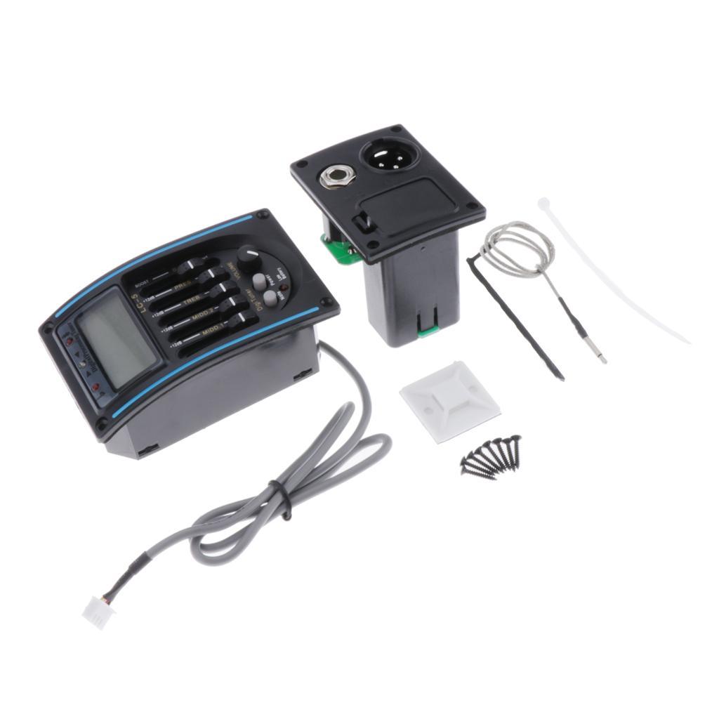 5-Band EQ Equalizer Guitar Pickup Preamp Piezo Pre-Amp Amplifier System