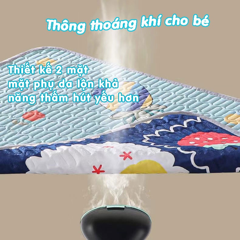 Tấm Lót Chống Thấm Cho Bé Sơ Sinh 5 Lớp Chần Bông Thấm Hút Nhanh An Toàn Tiện Lợi - 231
