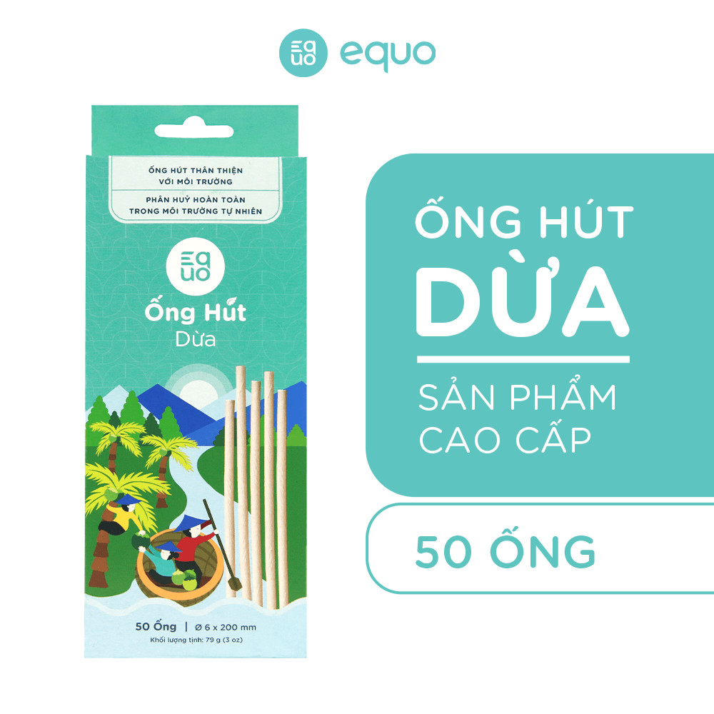 Combo 4 hộp ống hút EQUO 50 ống - Sở hữu bộ sưu tập xanh tiết kiệm lên đến 60k