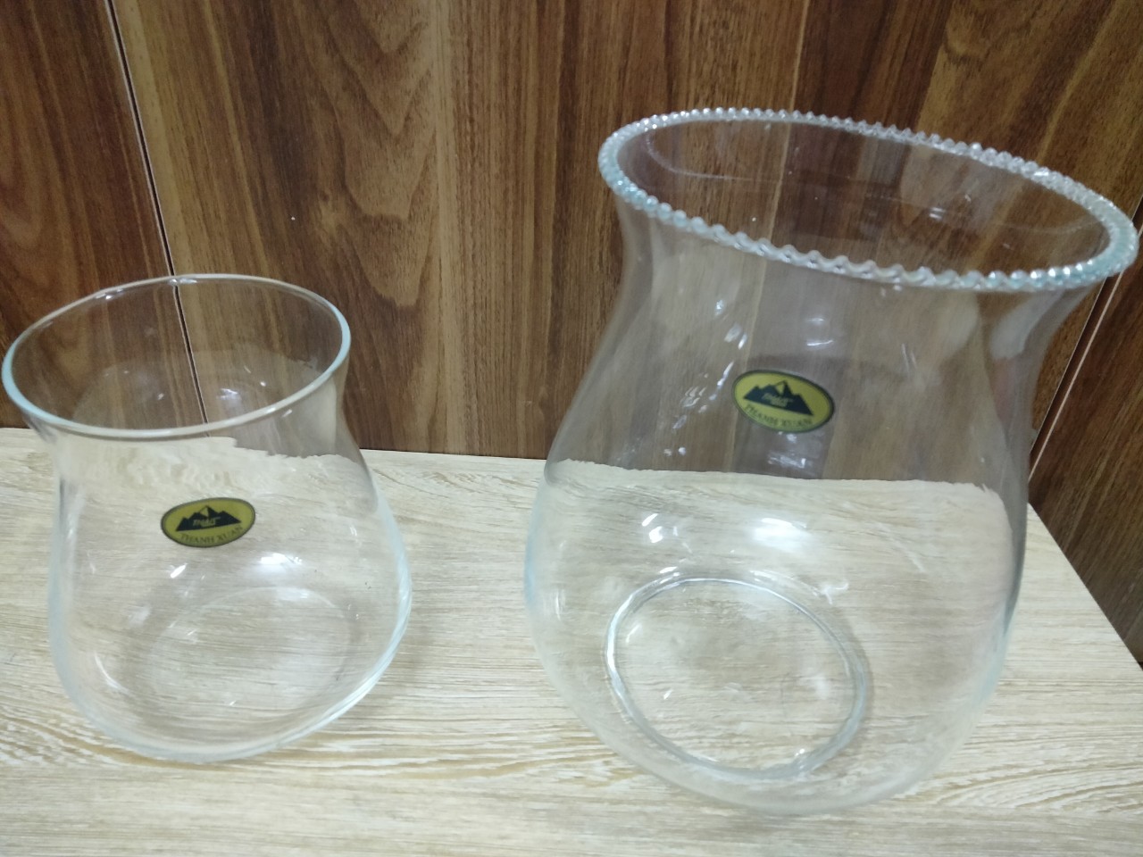 Bình thủy tinh cắm hóa độc lạ hình trụ size to