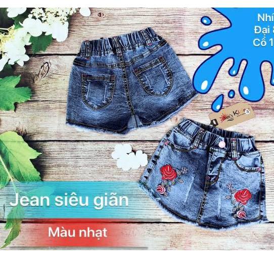 Quần sort jean giả váy cho bé gái diện mùa hè hàng vnxk