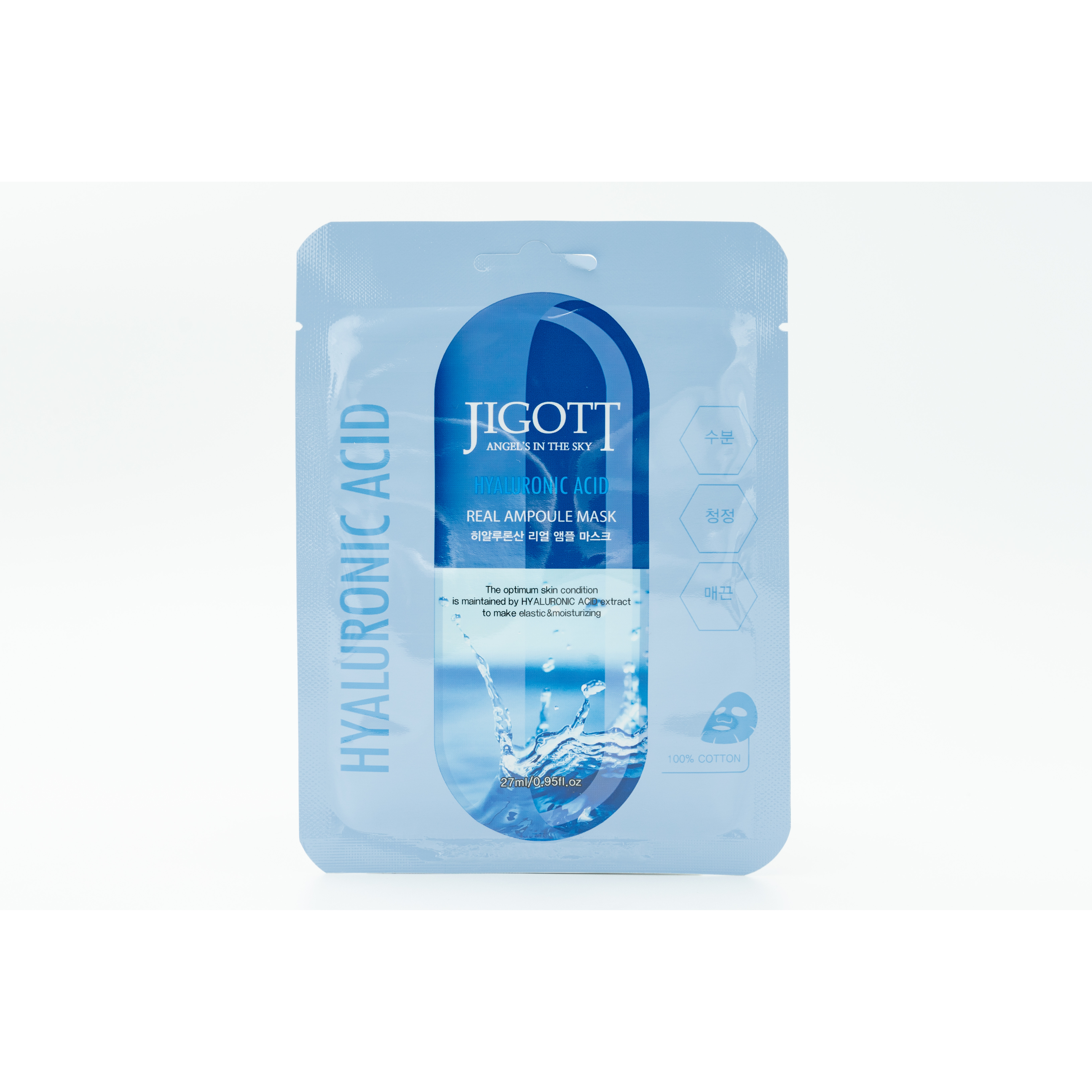 MẶT NẠ CẤP NƯỚC DƯỠNG ẨM-JIGOTT HYALURONIC ACID REAL AMPOULE MASK 27ml