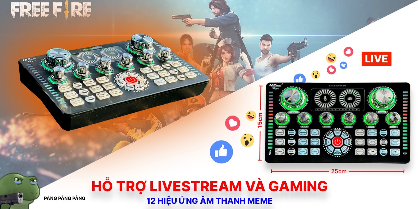 Sound Card MTMAX X7PRO - Thu Âm Livestream Tại Nhà Dễ Dàng, Bluetooth 5.0, Có Nguồn Micro 48V, 12 Hiệu Ứng Âm Thanh, Thay Đổi Giọng Nói, Điều Chỉnh Bass Mid Treble hàng chính hãng