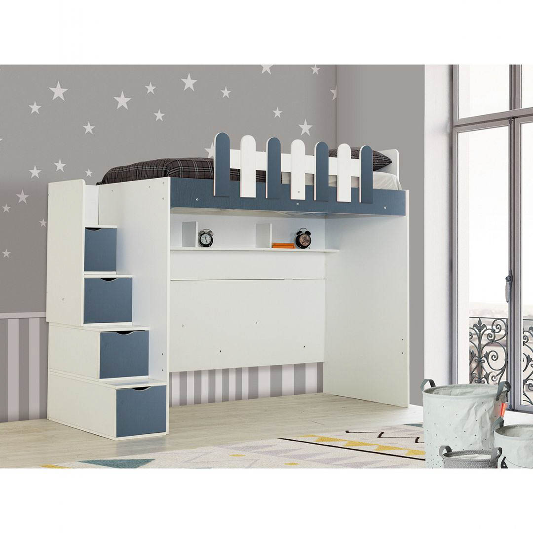 Giường gỗ 2 tầng cho bé thiết kế linh hoạt SMLIFE Sigore