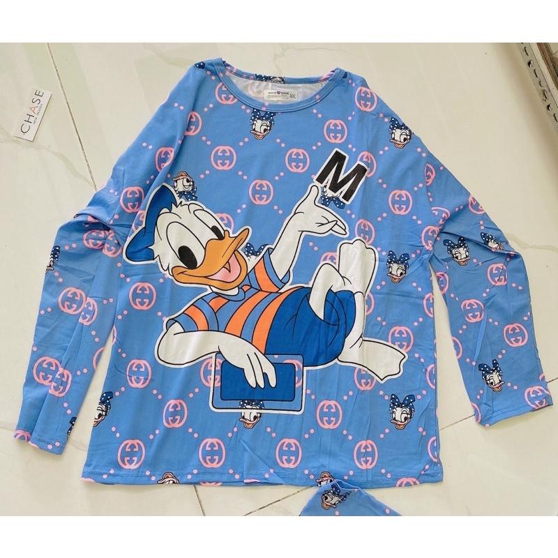 Đồ ngủ nữ, đồ bộ mặc nhà Quảng Châu, thun cotton thoáng mát, hoạ tiết hoạt hình dễ thương