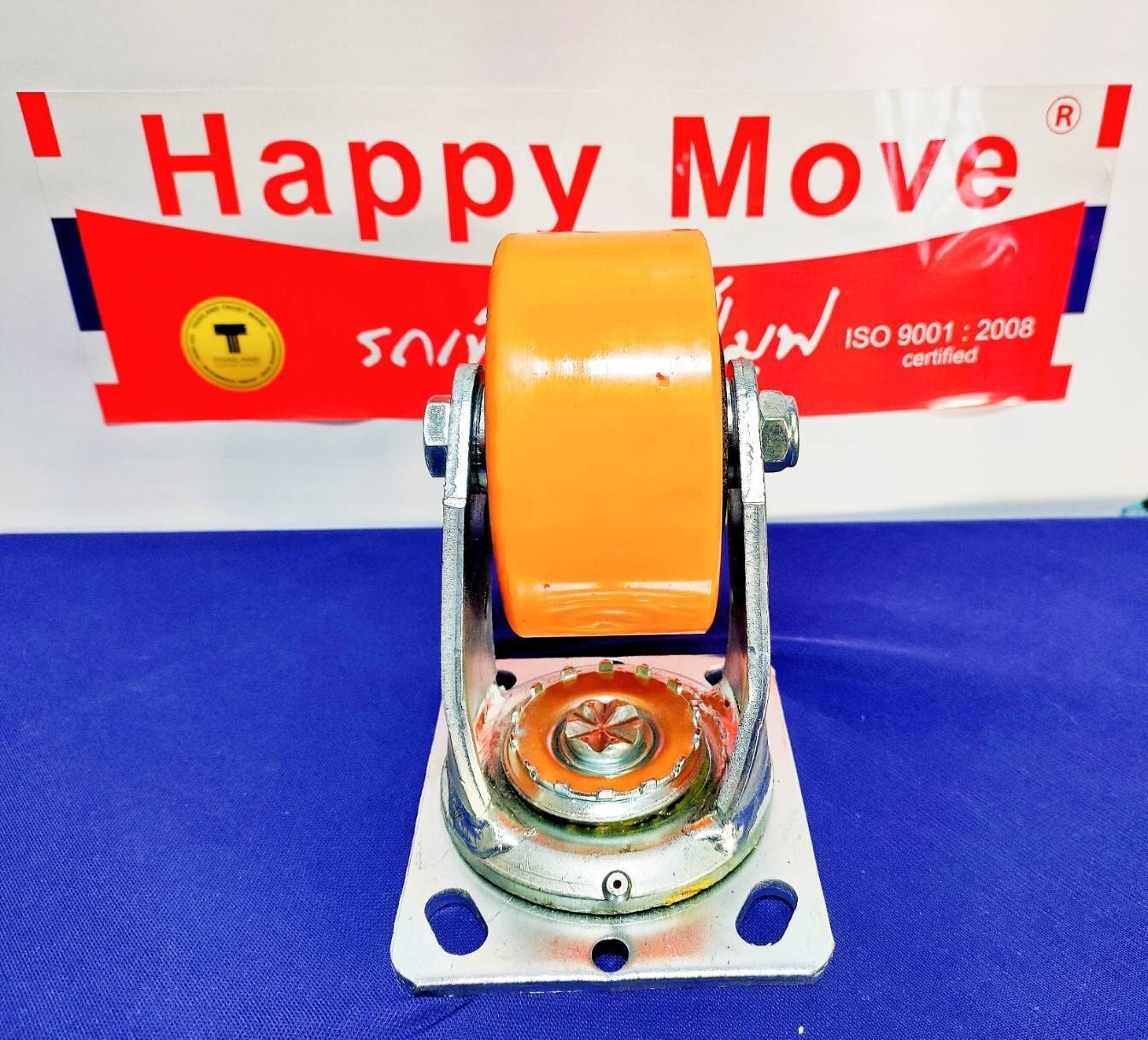 Bánh xe tải nặng PU càng xoay 360 độ 100-125-150-200mm - Happy Move Thái Lan