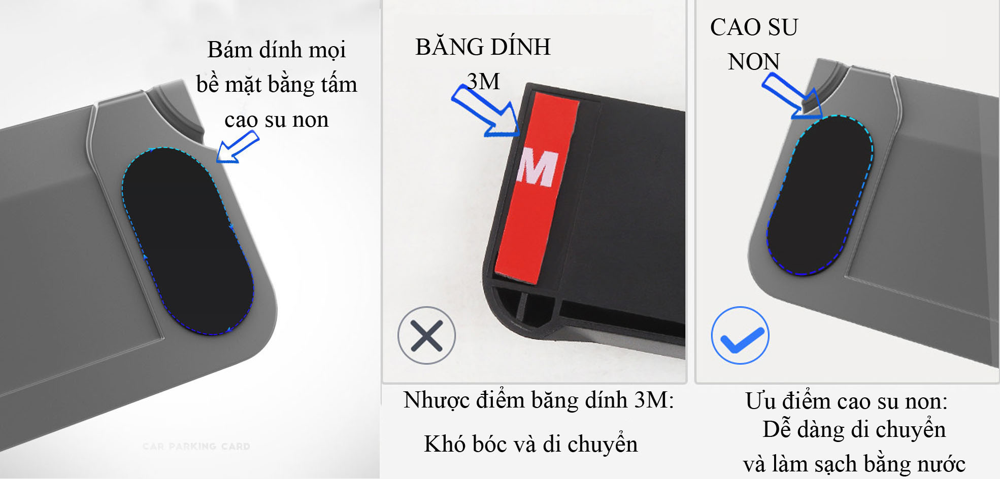 Bảng số điện thoại gắn táp lô ô tô kiêm giá để điện thoại (Màu ngẫu nhiên)