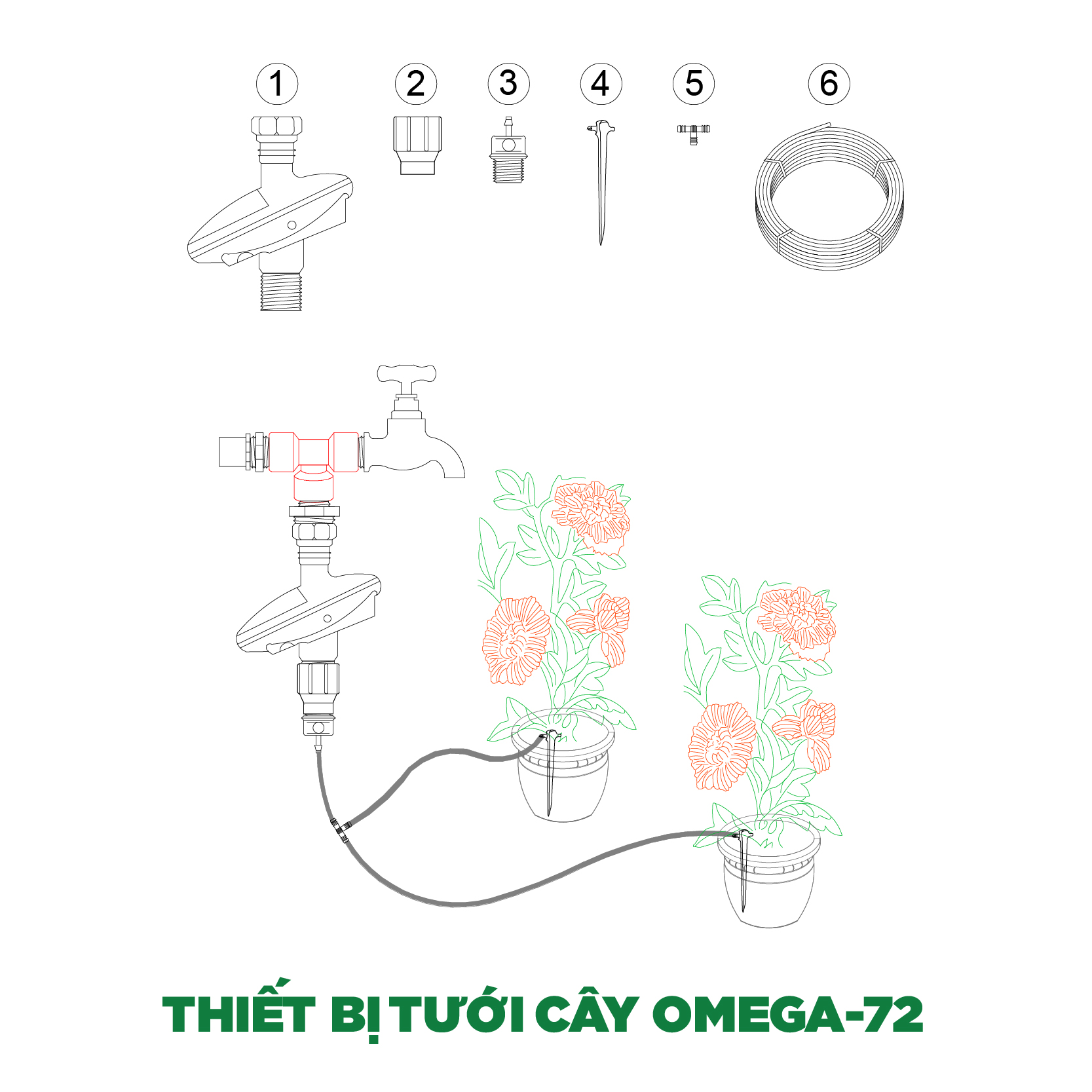Thiết bị tưới cây OMEGA-72