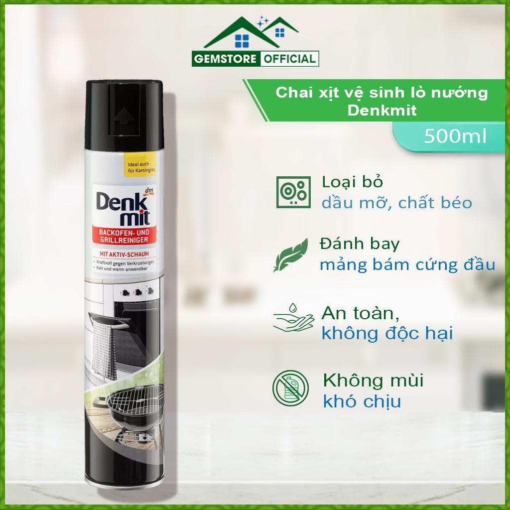 Dung Dịch Tẩy Rửa Lò Nướng, Vỉ Nướng Denkmit, Chai Vệ Sinh Bếp, Lò Vi Sóng, Dung Tích 500ml, Nhập Đức