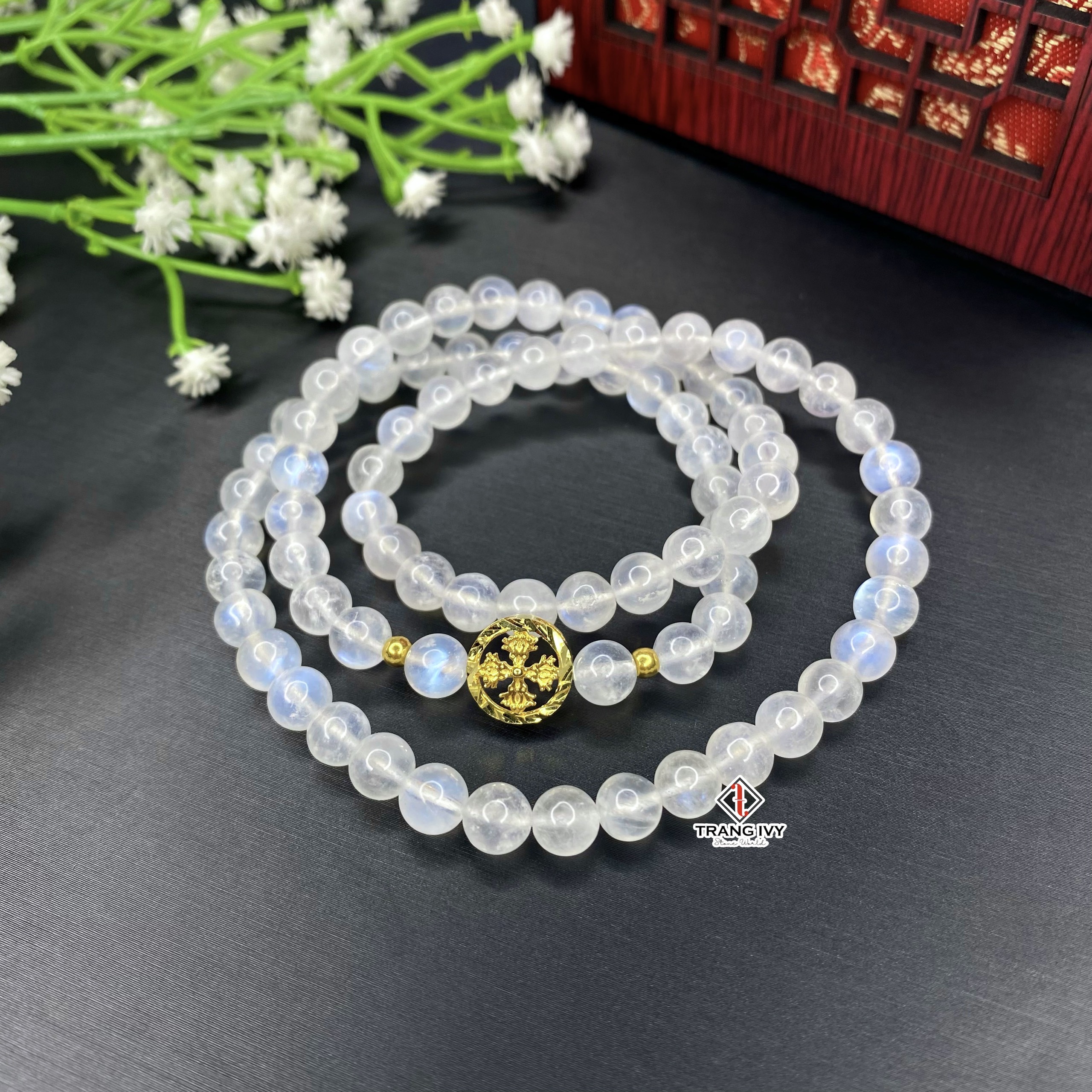 Chuỗi Moonstone Mix Charm Pháp Luân