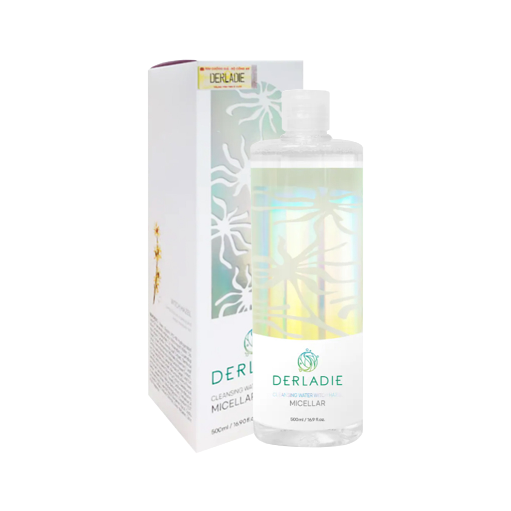 Tẩy Trang Derladie Cleansing Water Witch Hazel Làm Sạch Ngừa Mụn Trên Da 500ml