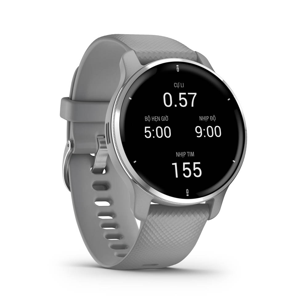 Đồng Hồ Thông Minh Garmin Venu 2 Plus GPS (Powder Gray/Ivory/Black) - Hàng Chính Hãng