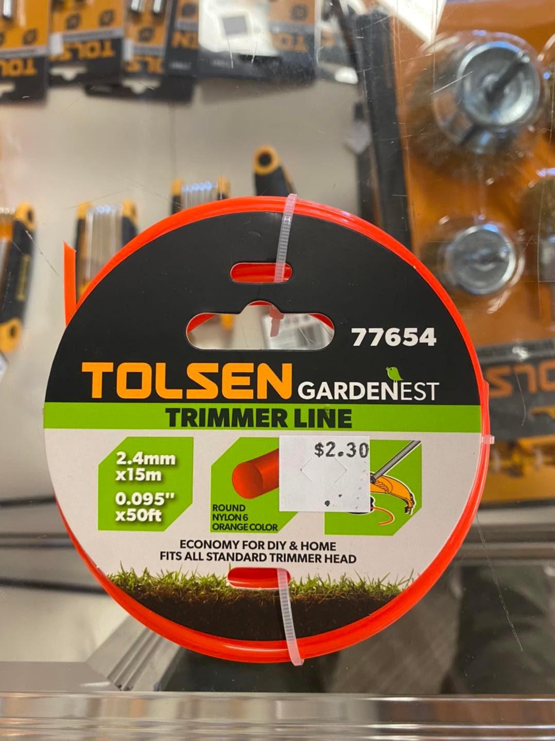 DÂY CẮT CỎ CAM 2.4X15M 77654 TOLSEN - HÀNG CHÍNH HÃNG