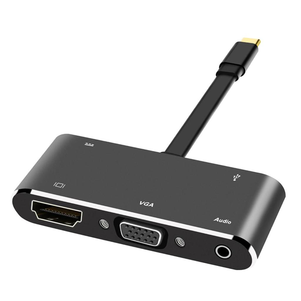 To  4K Apapter VGA Cable Audio USB3.0 PD Converter HUB Cable