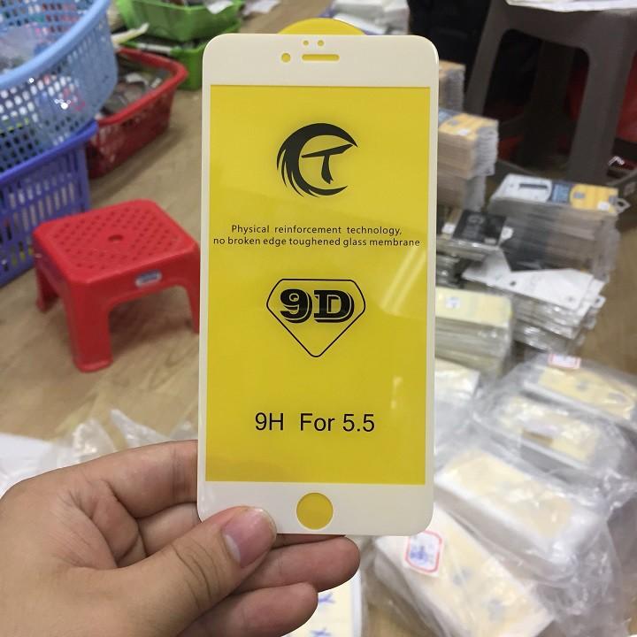 Kính cường lực iphone 9D full màn chống vân tay cho iphone 6/6s/6plus/7/7s/7plus/8/8plus