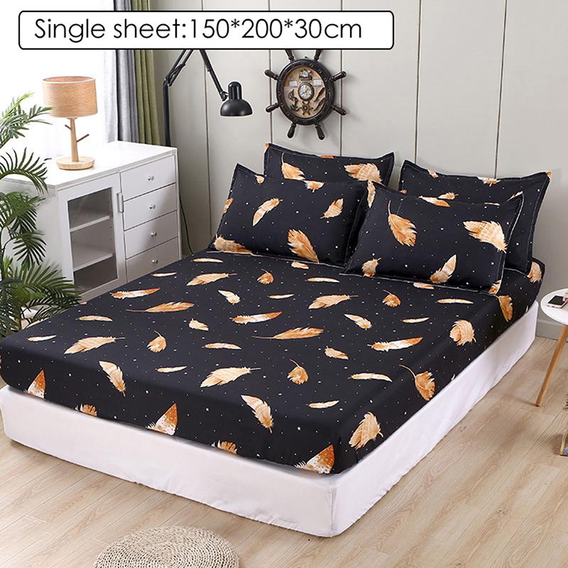 Mới Bọc Nệm Topper Trái Tim-Hình In Trang Bị Bộ Chăn Ga Khăn Trải Bông Tấm Có Thể Điều Chỉnh Dây Thun Co Giãn Cho Giường Đơn Tờ