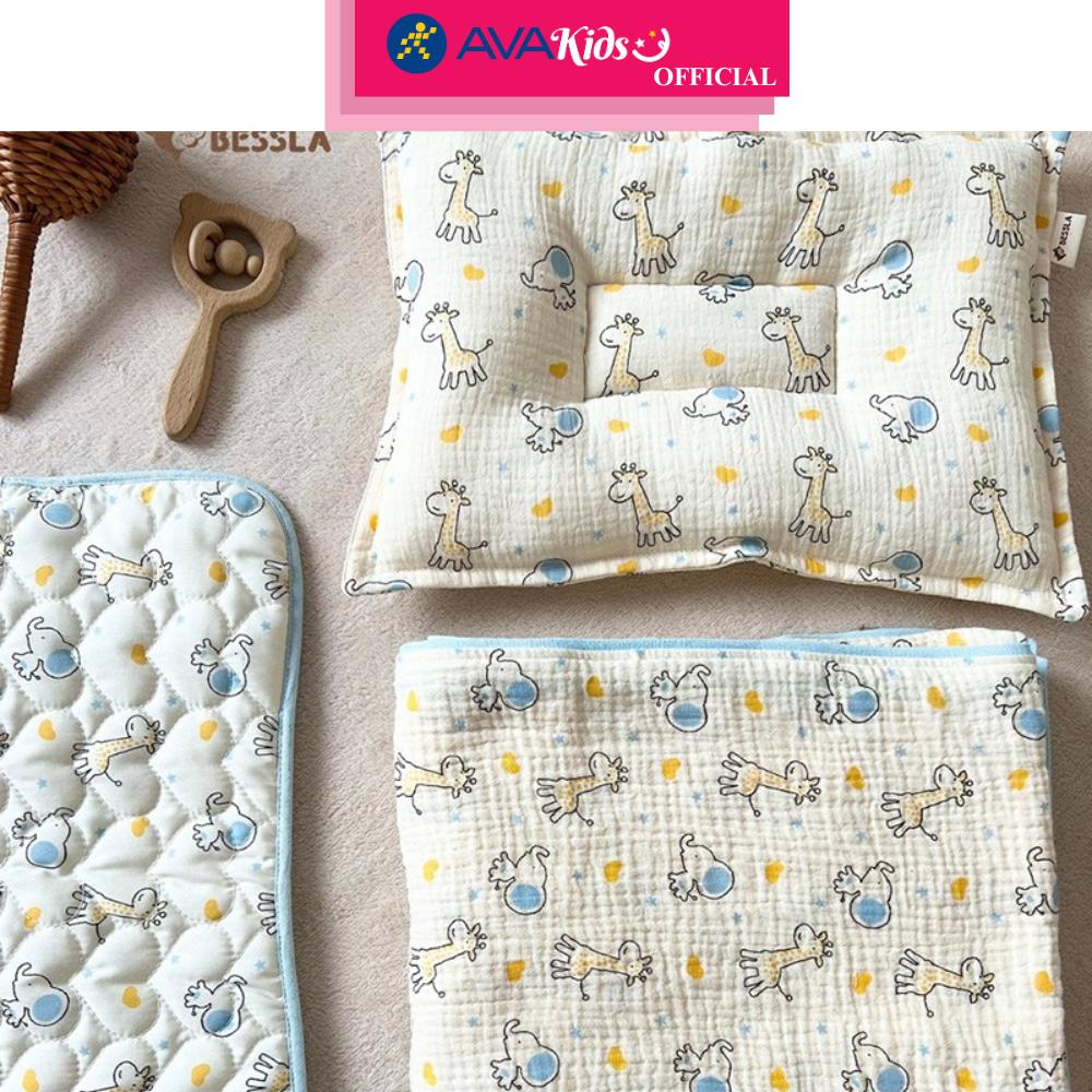 Gối Bessla 35x25x1 cm - Hình thú (0 - 3 tháng) - Hàng Chính Hãng
