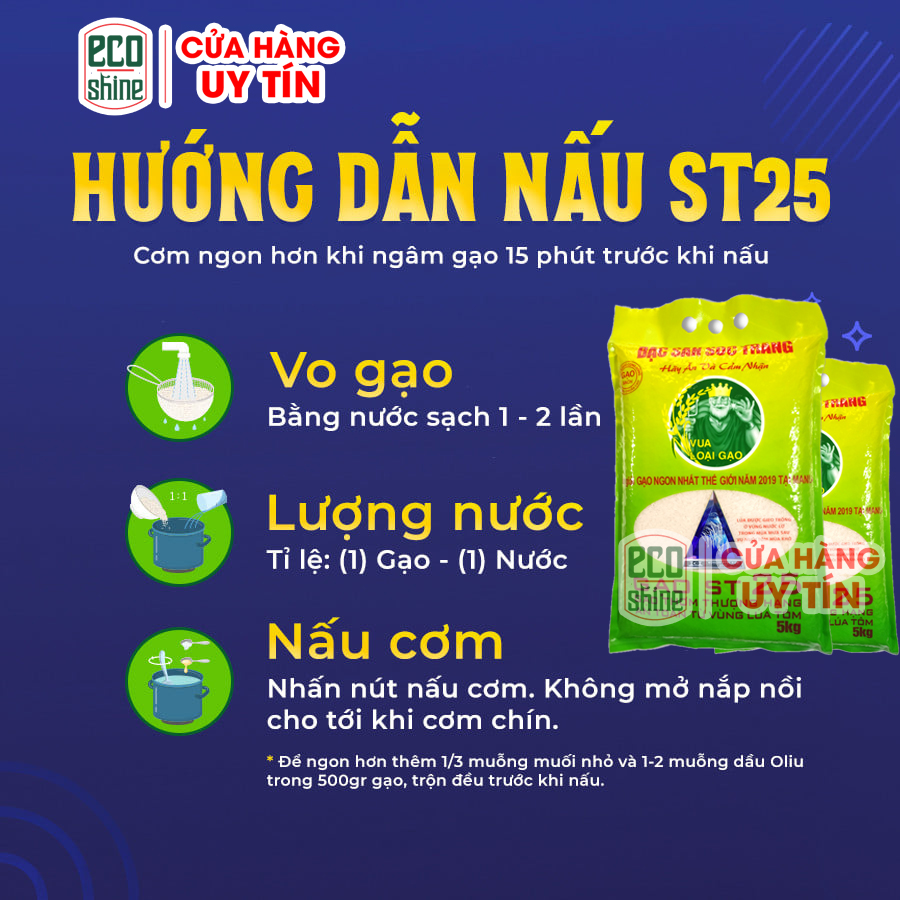 [CHUẨN ST25 - 2KG] Gạo ST25 Cơm Dẻo Thơm Mềm Chính Hãng Chuẩn Xuất Khẩu Hữu Cơ Sóc Trăng-Hút Chân Không / THÍCH HỢP LÀM QUÀ BIẾU-ĂN KIÊNG TỐT