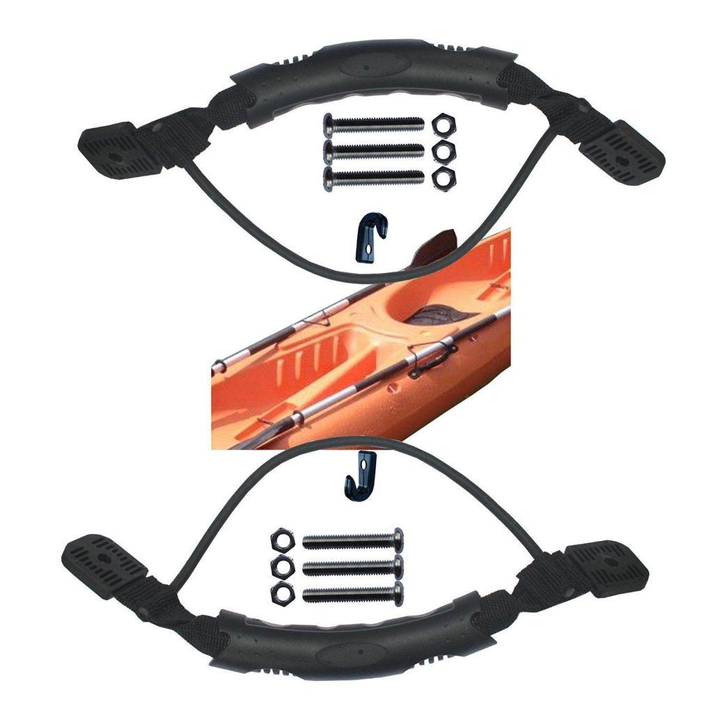 2Ps Kayak Canoe Boat Carry Handle Kayak Pull Handle with Cord Rope Easy Carrying