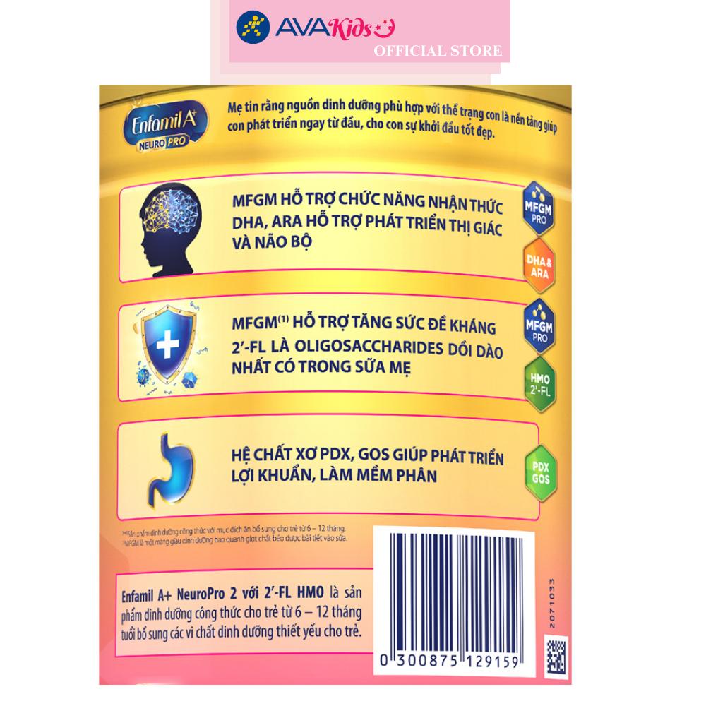 Sữa bột Enfamil A+ Neuropro số 2 830g (6 - 12 tháng)
