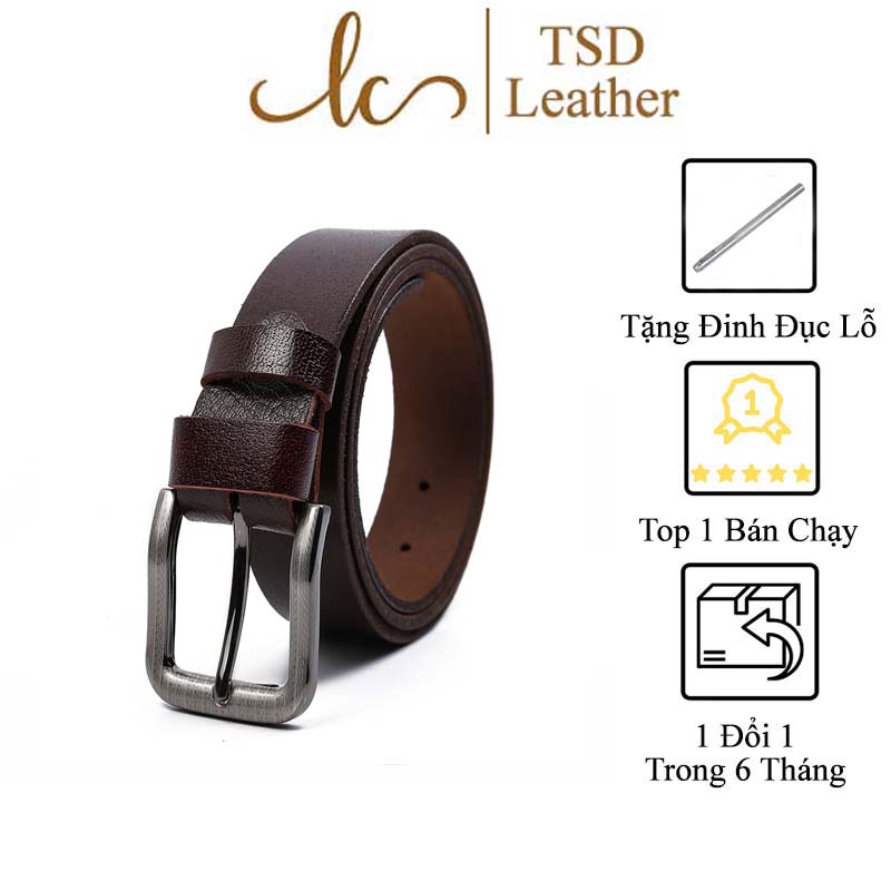 Thắt Lưng Nam Da Bò Cao Cấp TL02 Dây Nịt Nam Màu Đen Phong Cách Hàn Quốc Khóa Tự Động Nhiều Mặt