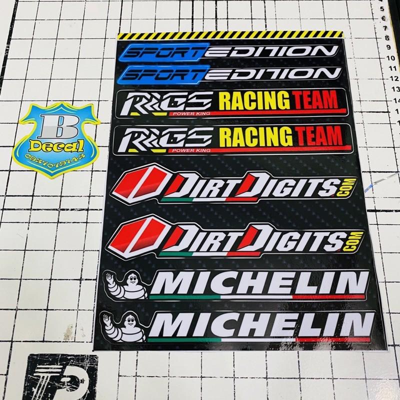 Tem logo sticker phuộc michelin