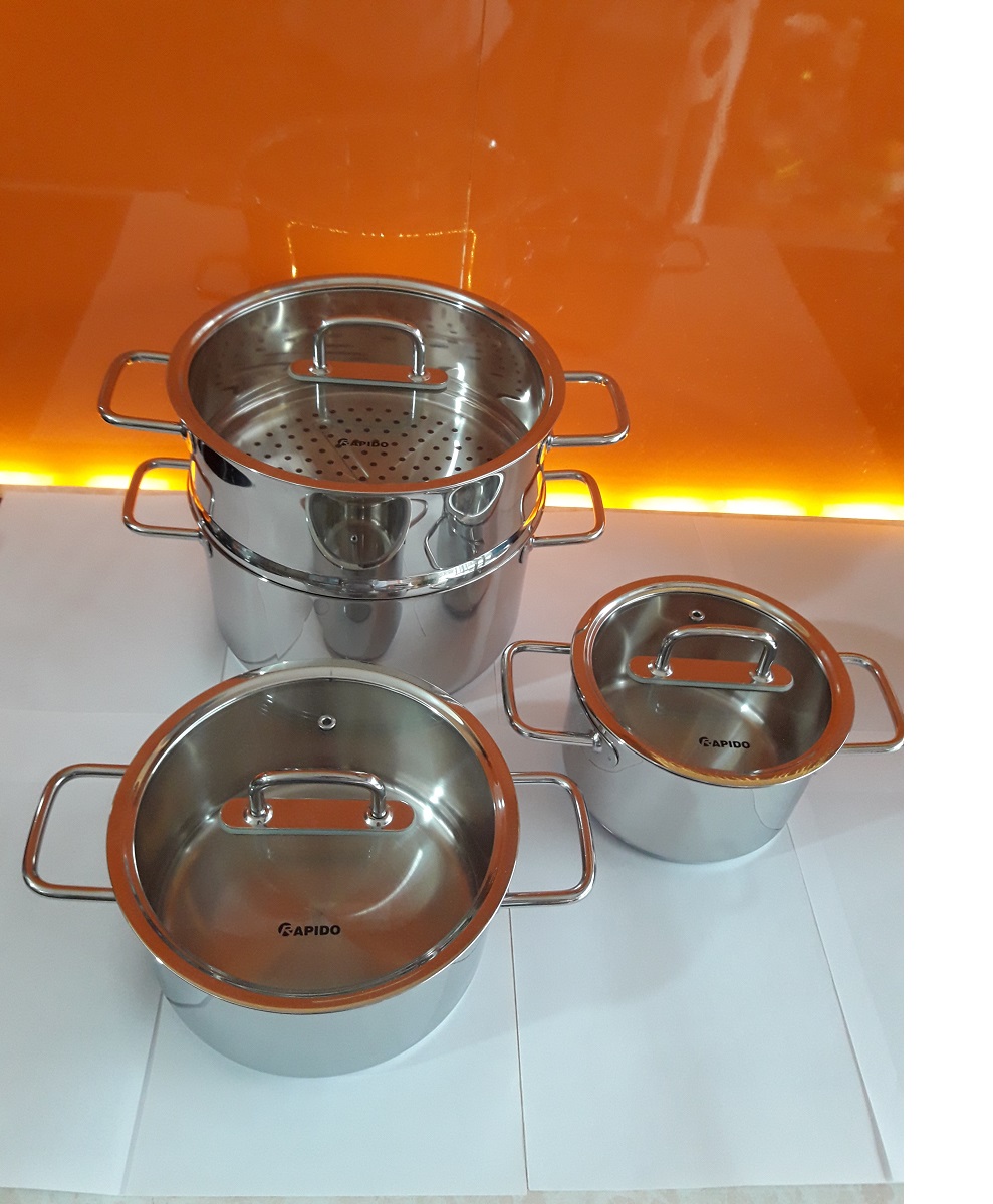BỘ 4 NỒI XỬNG HẤP RAPIDO