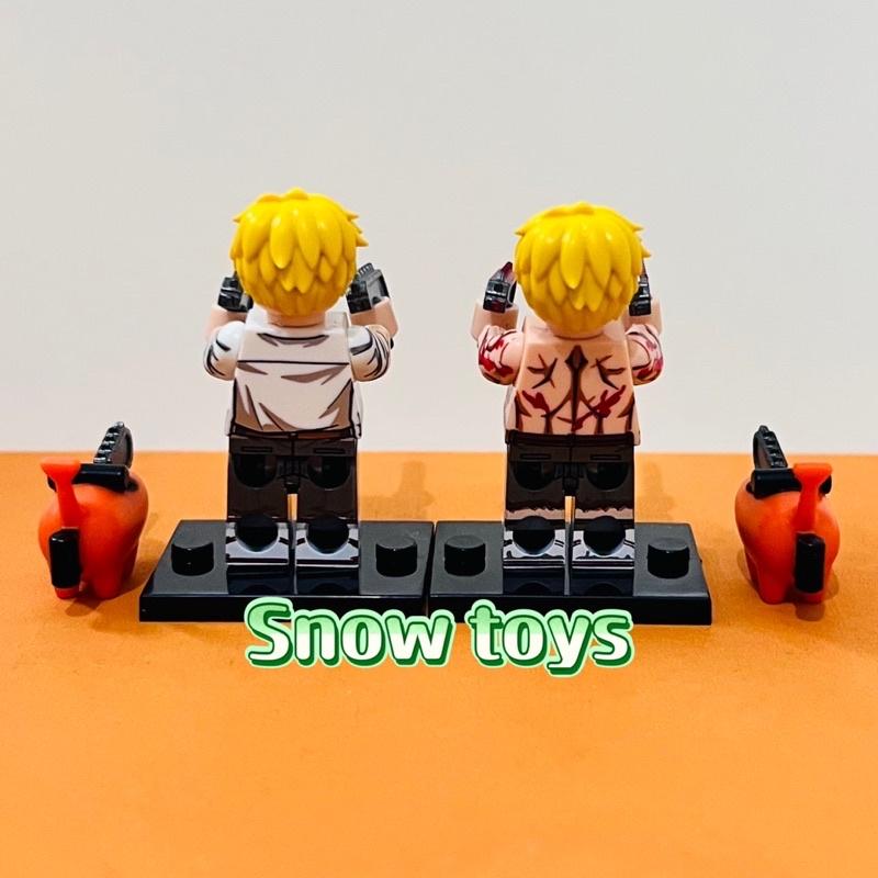 Minifigures Chainsaw man - Mô hình đồ chơi mini Chainsaw man - Denji Pochita Quỷ cưa lắp ráp lắp ghép xếp hình Pochita