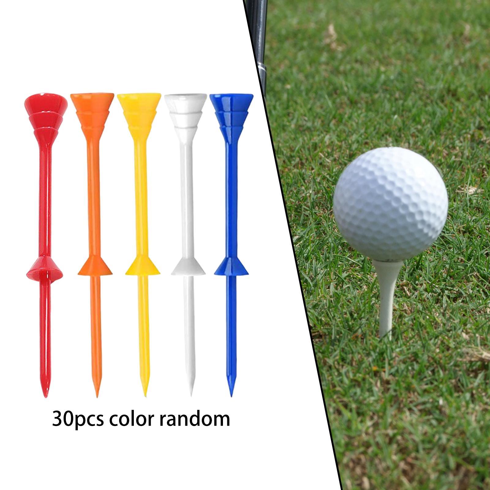 30Pcs Golf Tees Reusable Low Resistance Hitting  Ball Holder Beginner