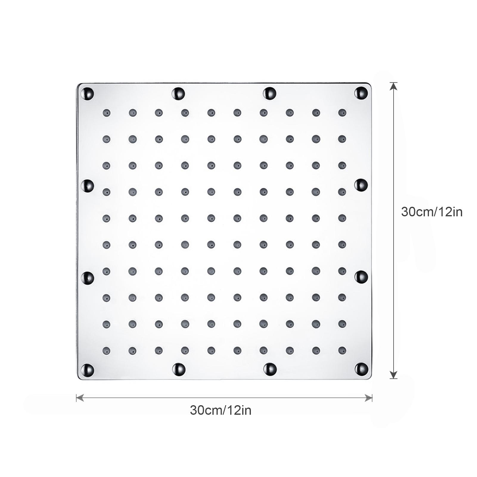 Đầu vòi sen tự động hình vuông 12inch có đèn Led nhấp nháy bằng chất liệu ABS phủ kim loại chống ăn mong chiệu nhiệt cao