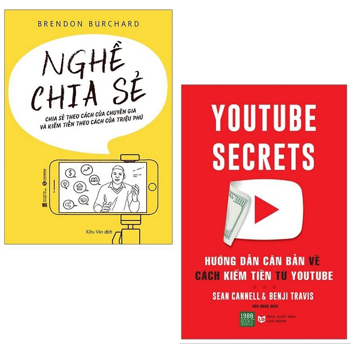 Combo Nghề Chia Sẻ - Chia Sẻ Theo Cách Của Chuyên Gia Và Kiếm Tiền Theo Cách Của Triệu Phú + Youtube Secrets - Hướng Dẫn Căn Bản Cách Kiếm Tiền Từ Youtube (Bộ 2 Cuốn)