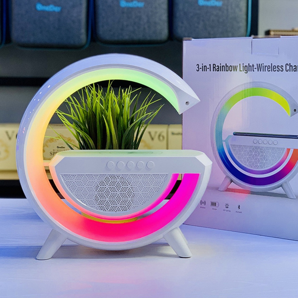 Loa Bluetooth Chữ G BT2301 Chế Độ Led RGB Tích Hợp Sạc Không Dây Siêu Tiện Lợi, Kết Hợp Micro Nghe Gọi