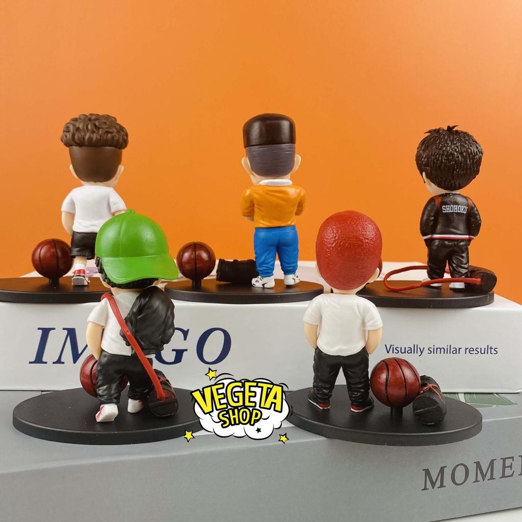 Mô hình Slam Dunk - Set Mô hình bóng rổ Hanamichi Rukawa Takenori Ryota Mitsui Akagi - Team bóng rổ trường Shohoku - 8cm