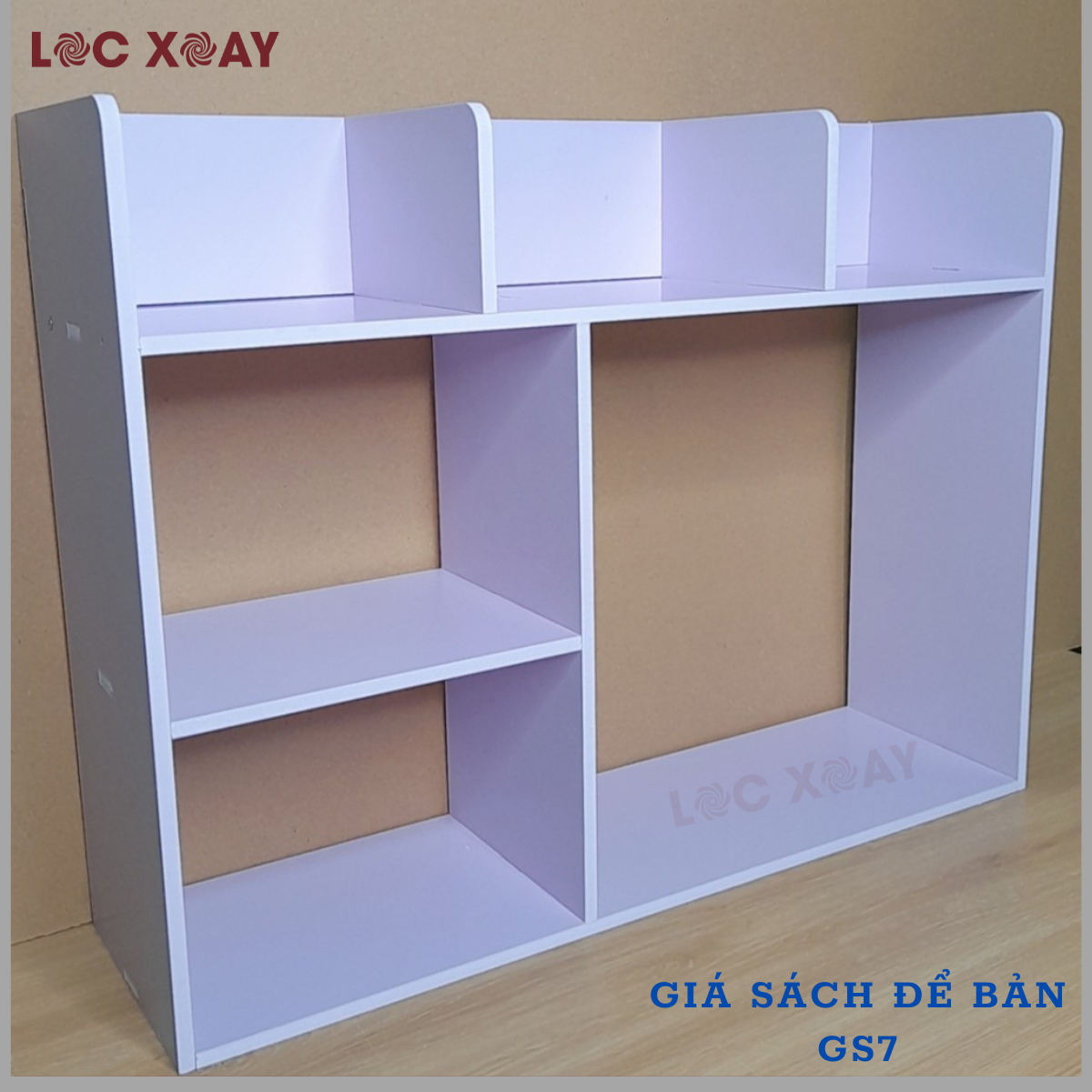 Kệ Sách Để Bàn GS7 Chất Liệu Gỗ Nhựa Pitech Tối Ưu Không Gian, Giá Sách Đa Năng Kích Thước 60*17*46 (cm)