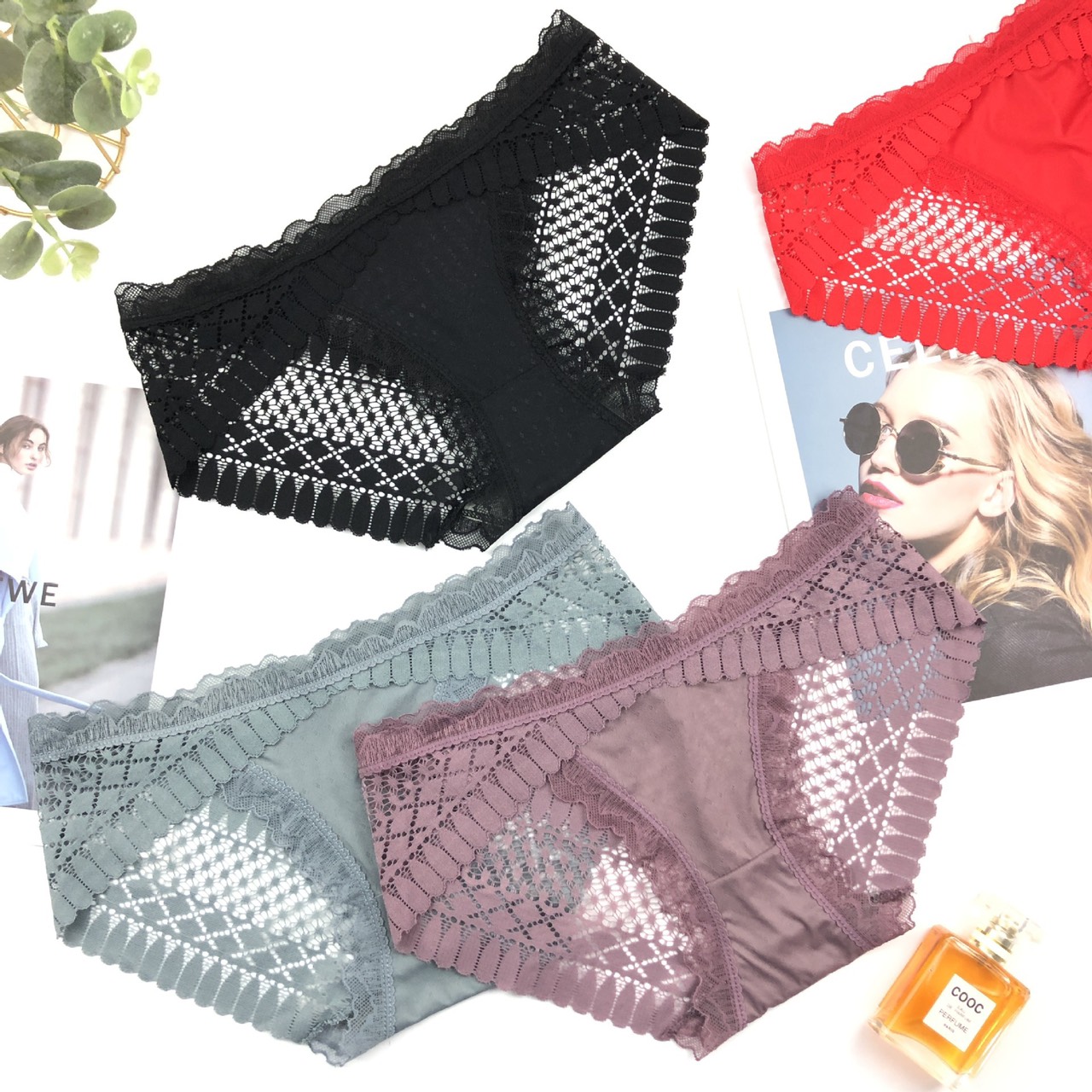 COMBO 5 QUẦN REN PHỐI THUN SANG XỊN MỊN 30200