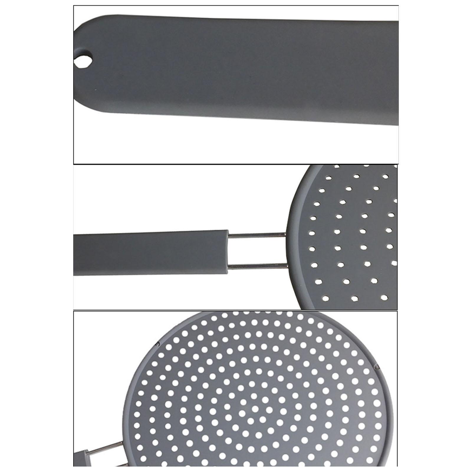 Kitchen Silicone Splatter Screen, High Heat Resistant Cooling Mat, Drain Board and Strainer Grease Splatter Guard