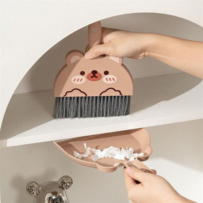 Bộ Chổi Xẻng Mini Hình Thú Dễ Thương - Chổi Quét Bàn Thờ, Bộ Chổi Quét Bụi Và Ki Hốt Rác Vệ Sinh Nhà Cửa Nhựa PP Cao Cấp - GROFA
