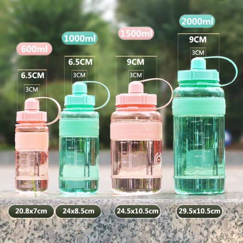 Bình Đựng Nước Sports Cup 1000ml Phong Cách Thể Thao Có Ống Hút Và Dây Đeo Tiện Lợi