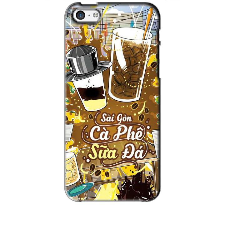 Ốp lưng dành cho điện thoại IPHONE 5C Hình Sài Gòn Cafe Sữa Đá - Hàng chính hãng