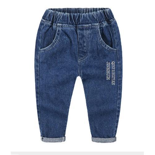 Quần Bò Quần Jeans dài trẻ em cho bé trai chất cotton hàng Quảng Châu Mẫu Mới 2020-2021